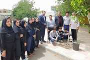 کاشت نهال امید در مدارس استثنایی شهرستانهای تهران همراه با ادای احترام به شهدا