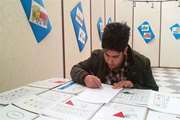 نقاشی  دانش آموز دارای اختلال اوتیسم کردستانی